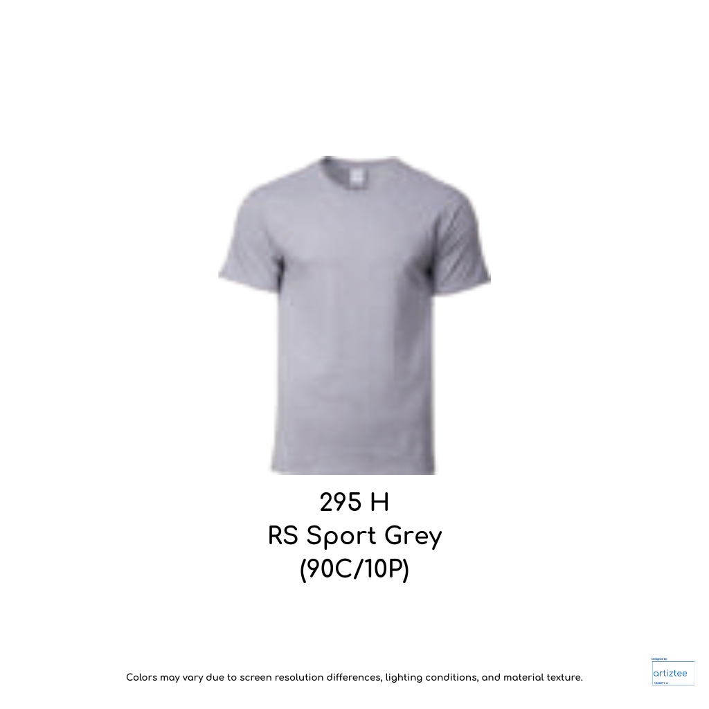 T-Shirt - Youth | Unisex | 180gsm | 76000B-295H | Rs Sport Grey | Artiztee