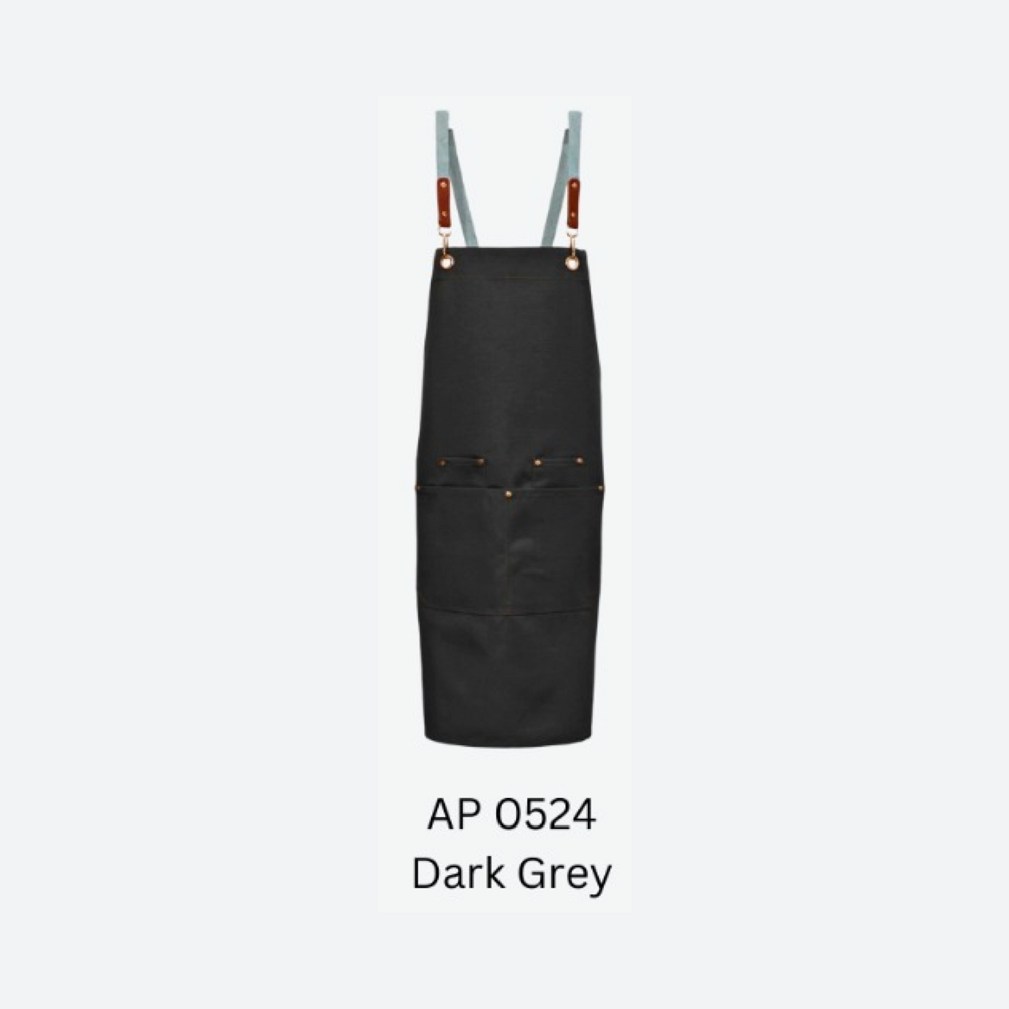 Apron - Cross Back | 4 Pockets | Unisex | AP0524 | Dark Grey