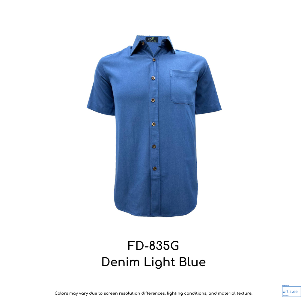 Corporate Uniform Denim FD-835G Unisex Short Sleeves Light Blue
