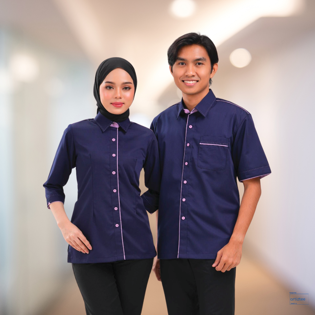 Corporate Uniform FC-832 Unisex Short Sleeves FC-932 Female Long Sleeves Navy