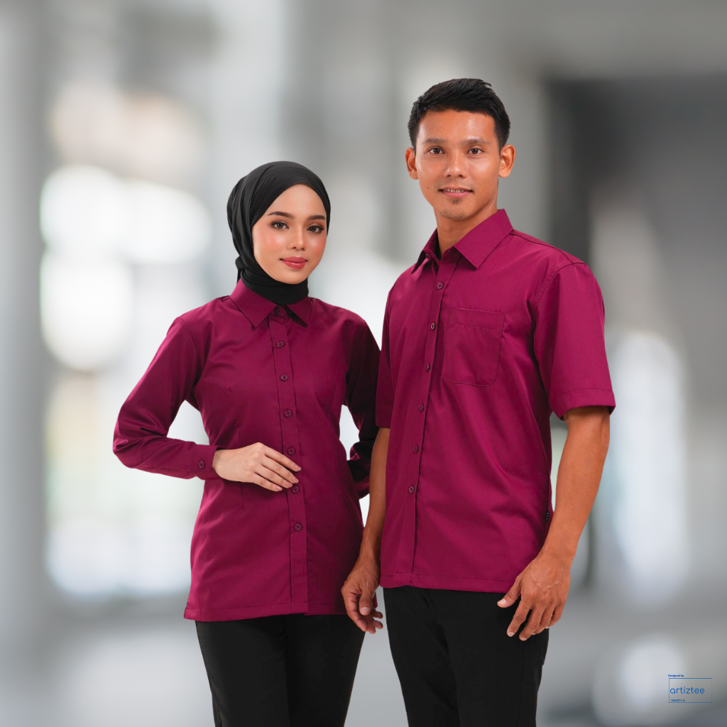 Corporate Uniform FC-833 Unisex Short Sleeves FC-933 Female Long Sleeves Maroon