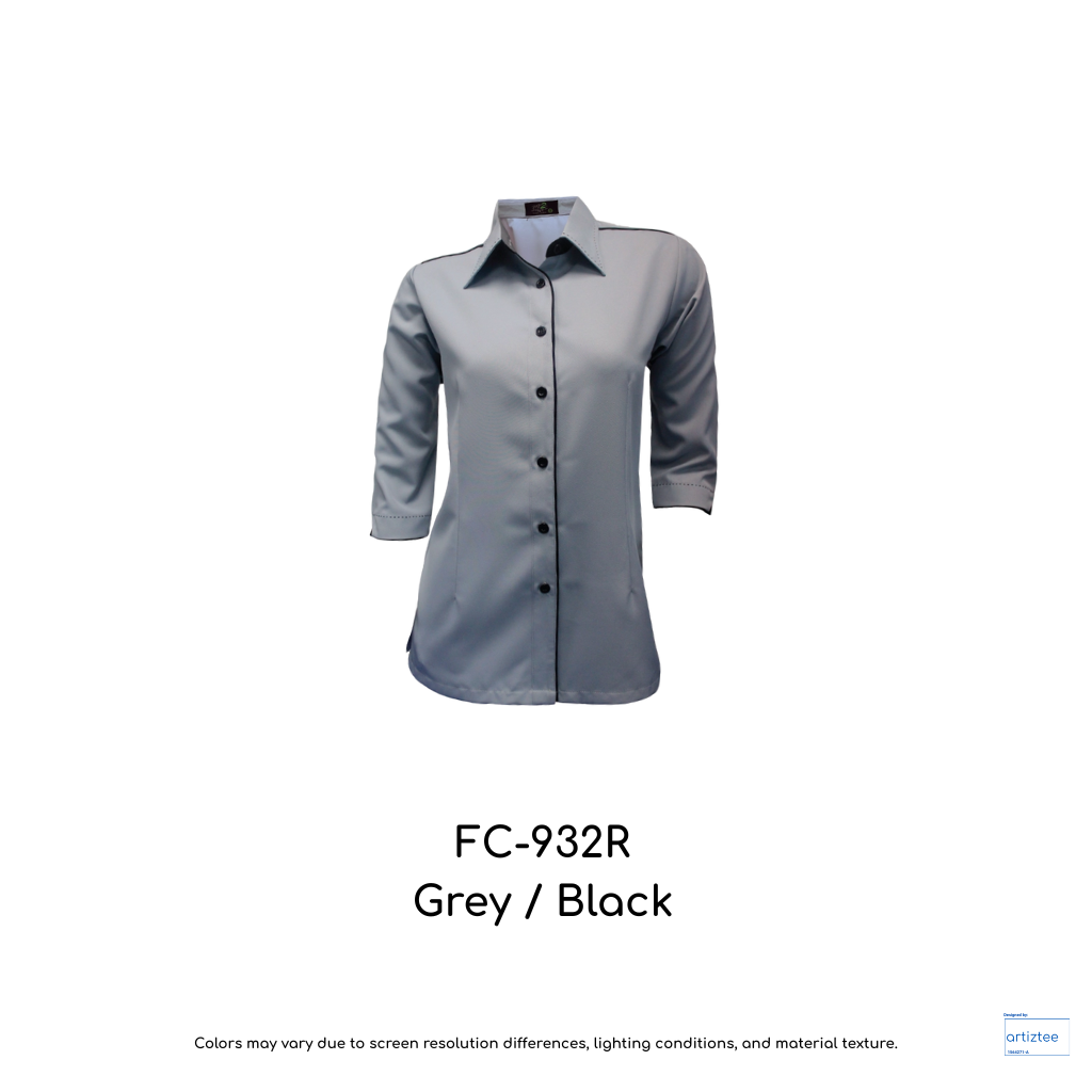 Corporate Uniform Female Long Sleeves FC-932R Grey Black