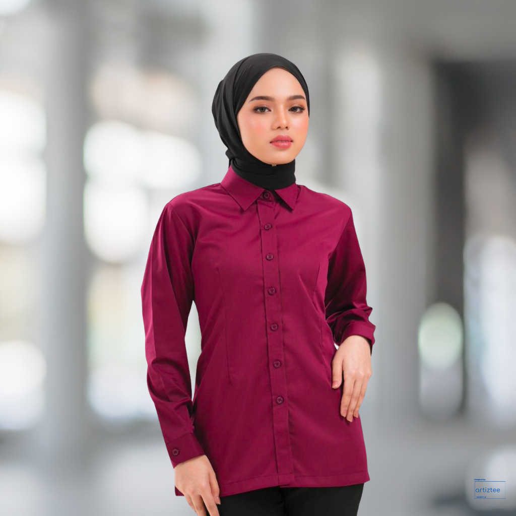 Corporate Uniform Female Long Sleeves FC-933 Maroon