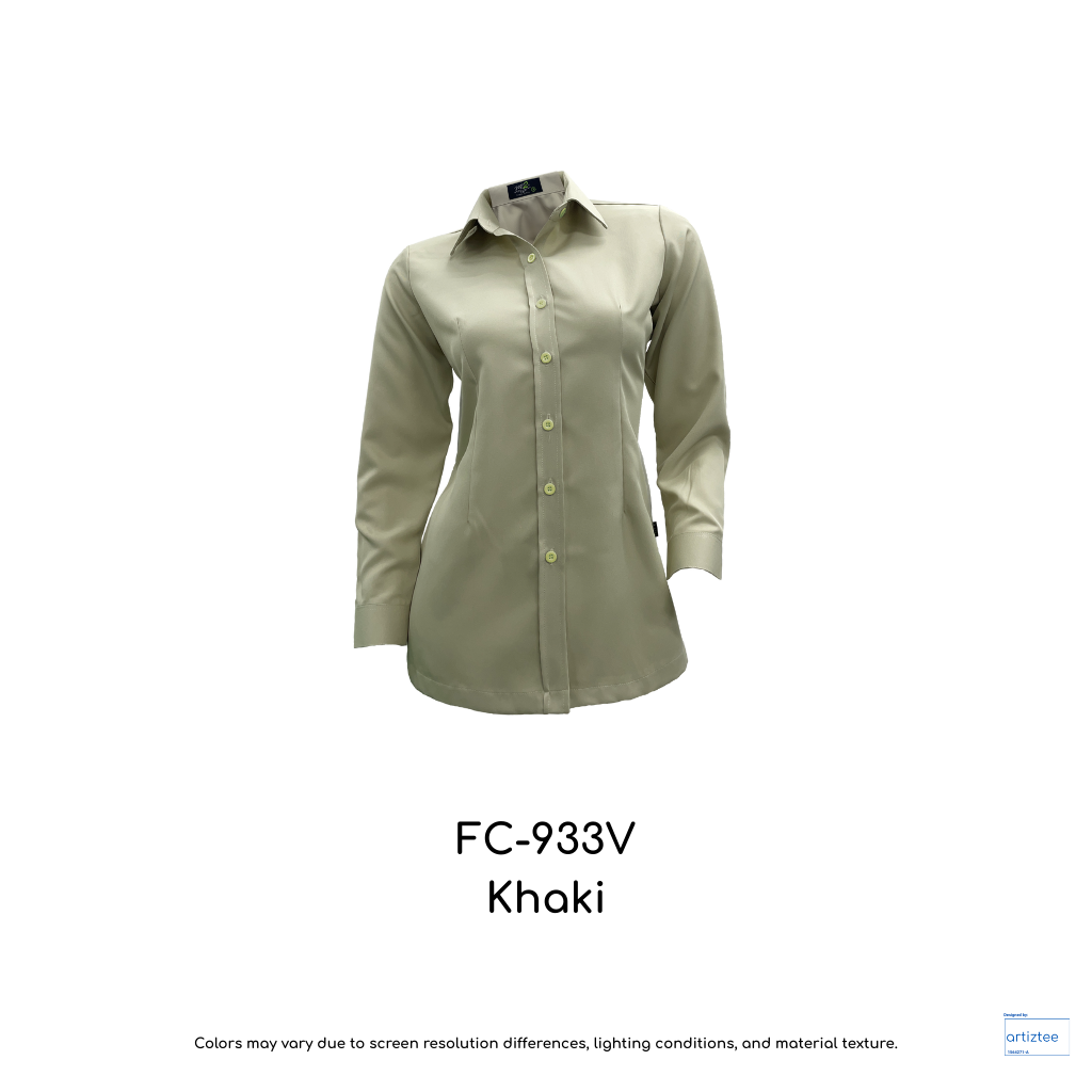 Corporate Uniform Female Long Sleeves FC-933V Khaki