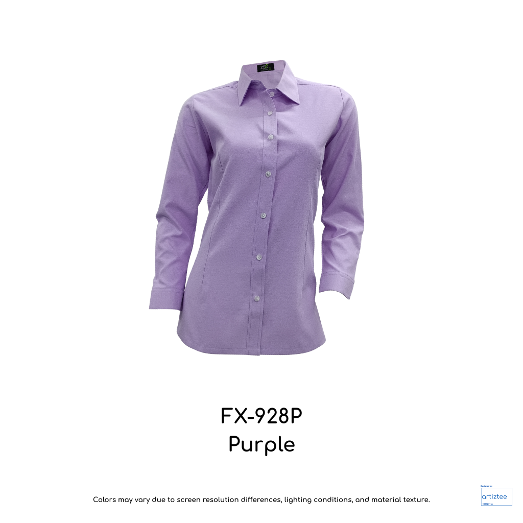 Corporate Uniform Oxford FX-928P Female Long Sleeves Purple