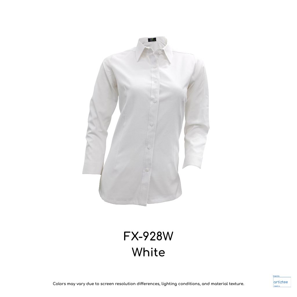 Corporate Uniform Oxford FX-928W Female Long Sleeves White