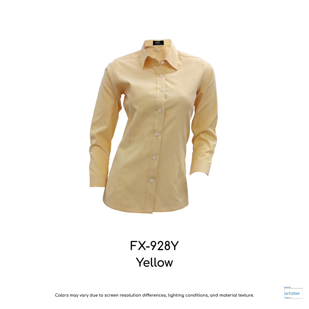 Corporate Uniform Oxford FX-928Y Female Long Sleeves Yellow