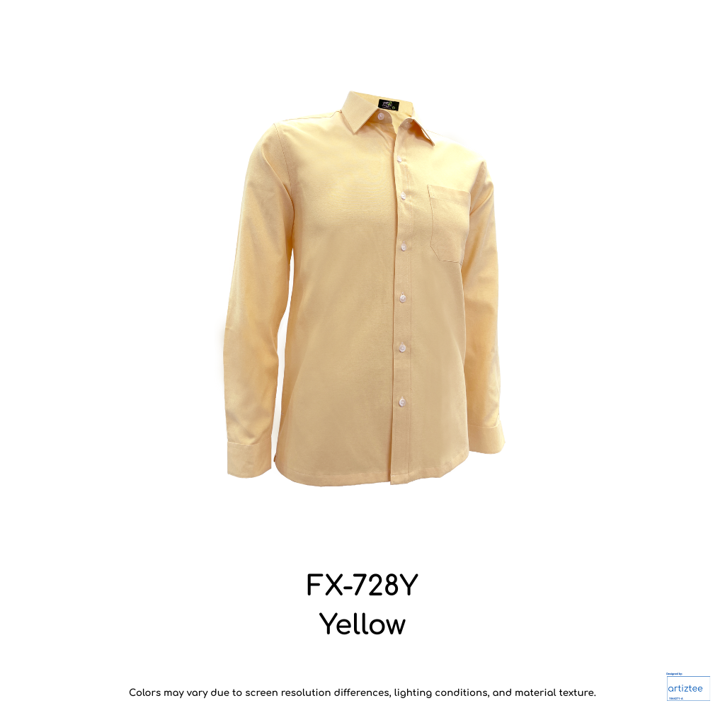 Corporate Uniform Oxford FX-728Y Unisex Long Sleeves Yellow