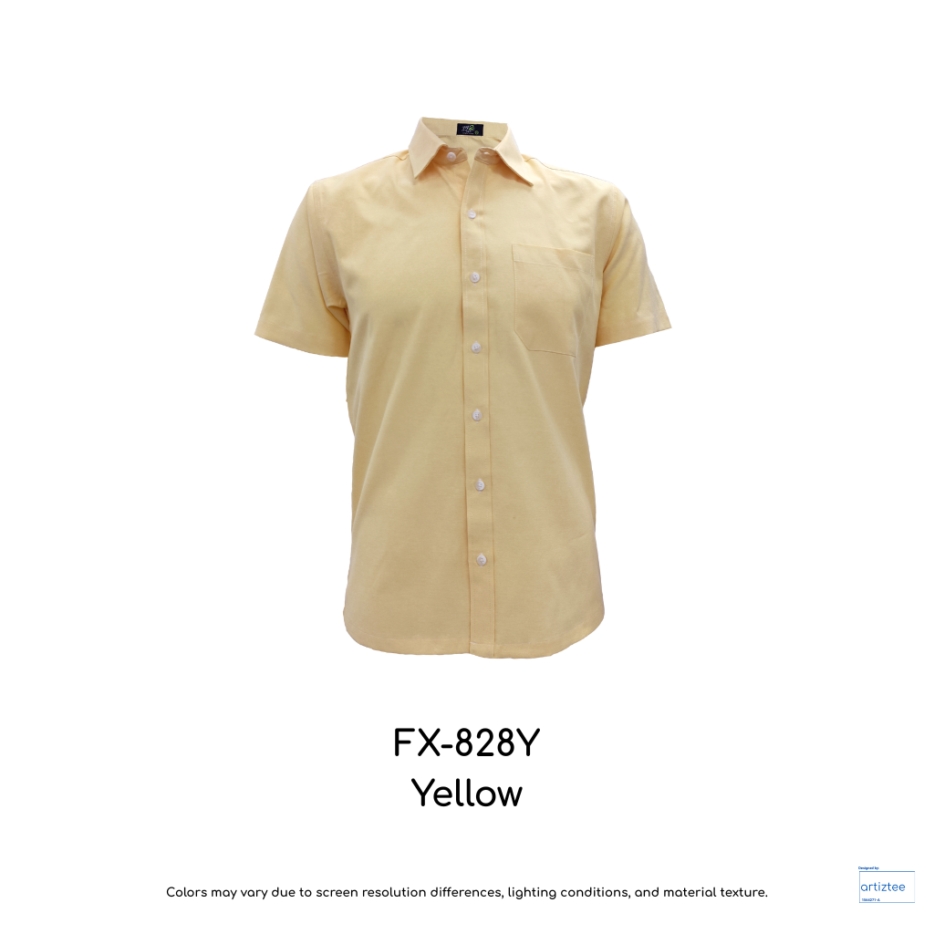 Corporate Uniform Oxford FX-828Y Unisex Short Sleeves Yellow