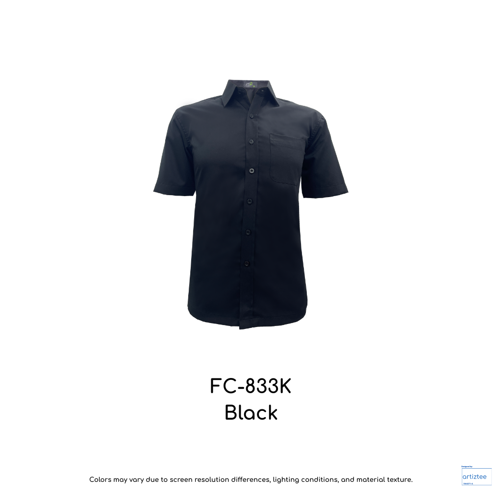 Corporate Uniform Unisex Short Sleeves FC-833K Black