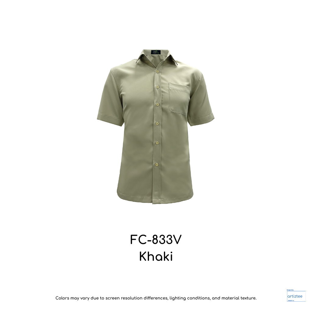 Corporate Uniform Unisex Short Sleeves FC-833V Khaki