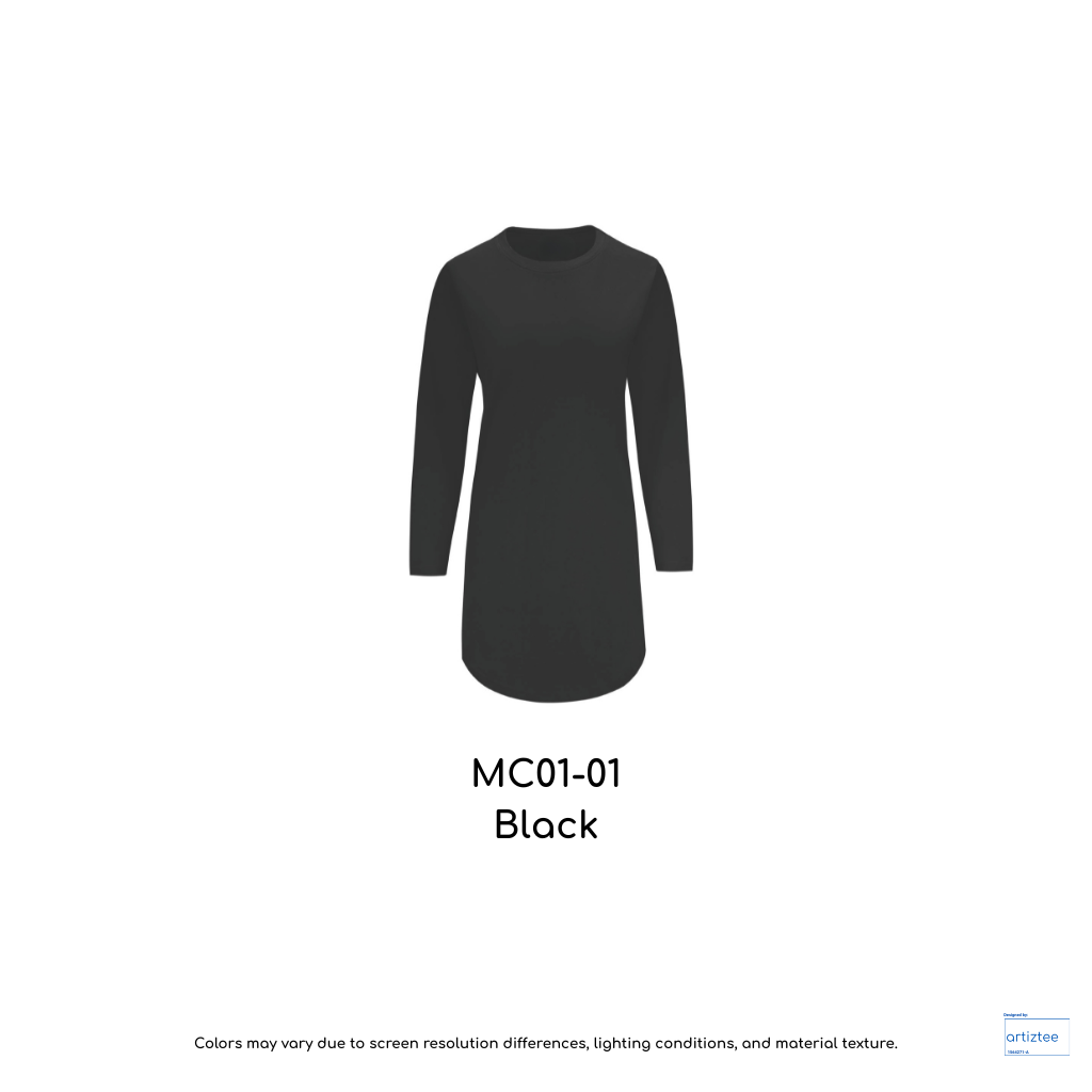 Muslimah T-Shirt Cotton Round Neck - 180gsm | Black | MC01-01 | Artiztee