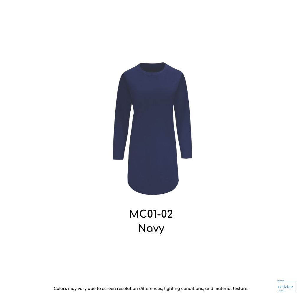 Muslimah T-Shirt Cotton Round Neck - 180gsm | Navy | MC01-02 | Artiztee