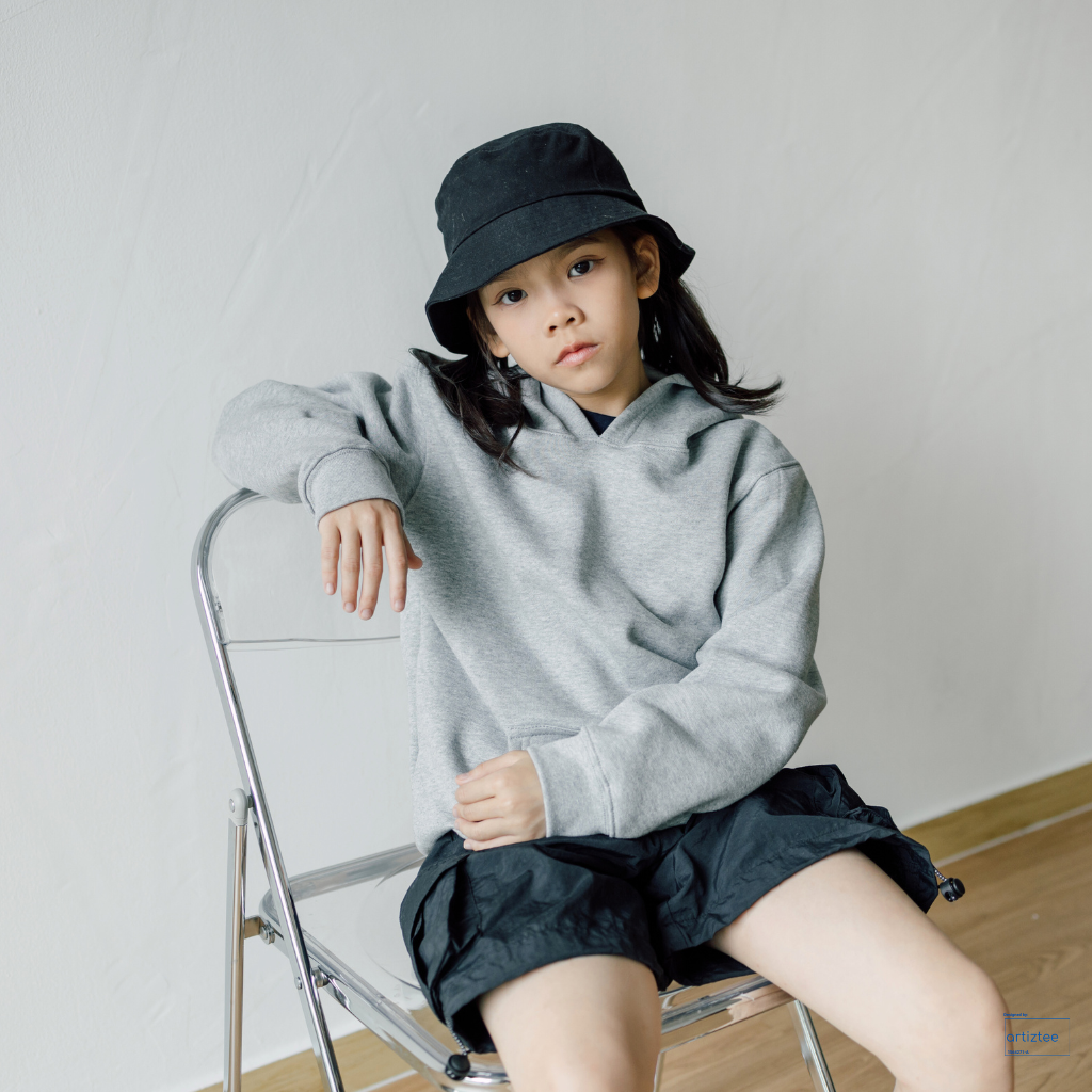 Kid Hoodie Pullover - Unisex | Sport Grey Model | NHH1100B | Artiztee