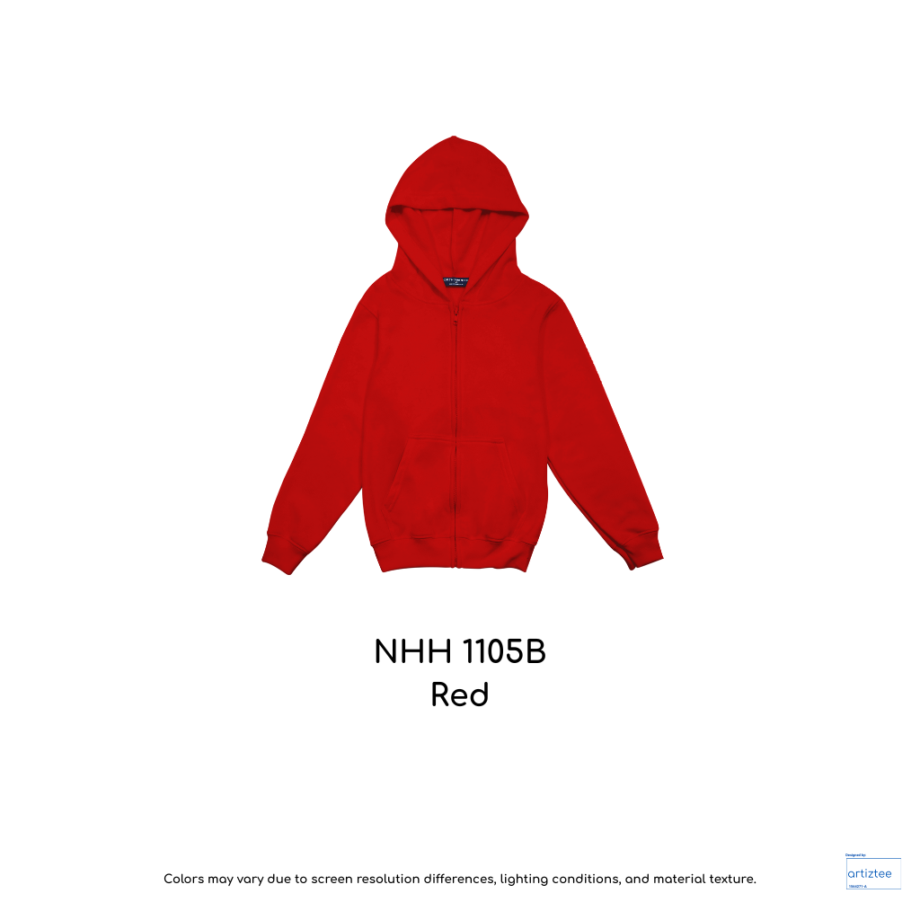 Kid Hoodie Pullover - Unisex | Red | NHH1105B | Artiztee