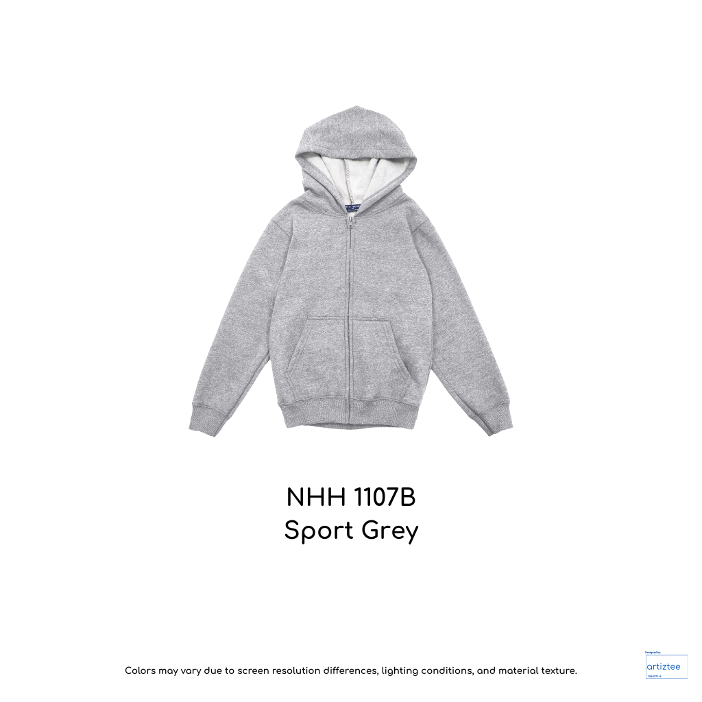 Kid Hoodie Pullover - Unisex | Sport Grey | NHH1107B | Artiztee