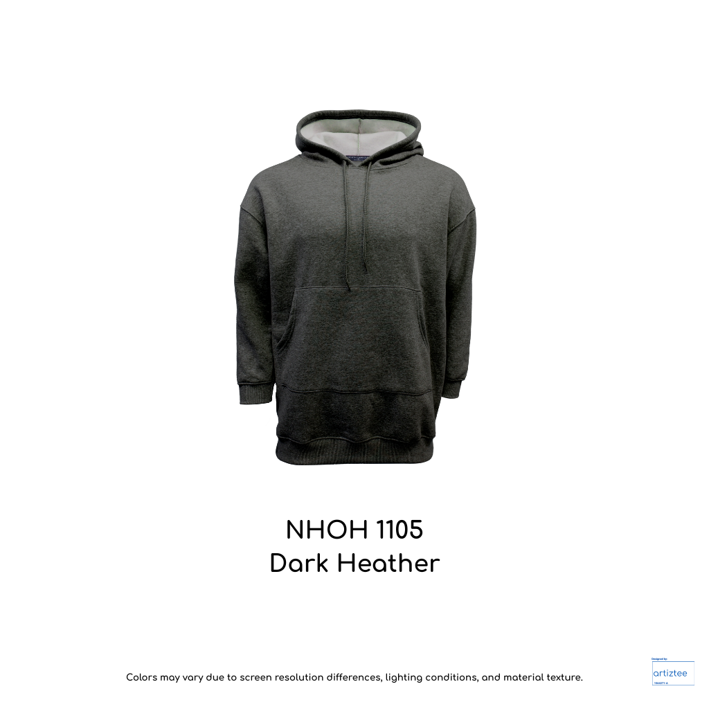 Oversized Hoodie Pullover - Unisex | Dark Heather | NHOH1105 | Artiztee