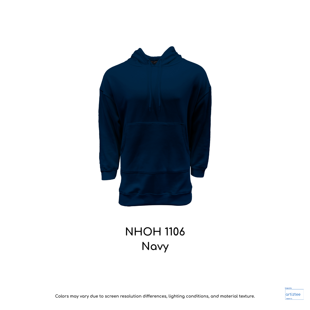Oversized Hoodie Pullover - Unisex | Navy | NHOH1106 | Artiztee