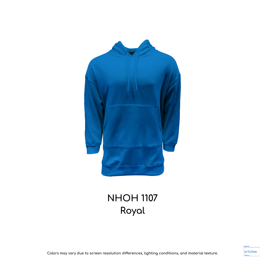 Oversized Hoodie Pullover - Unisex | Royal | NHOH1107 | Artiztee
