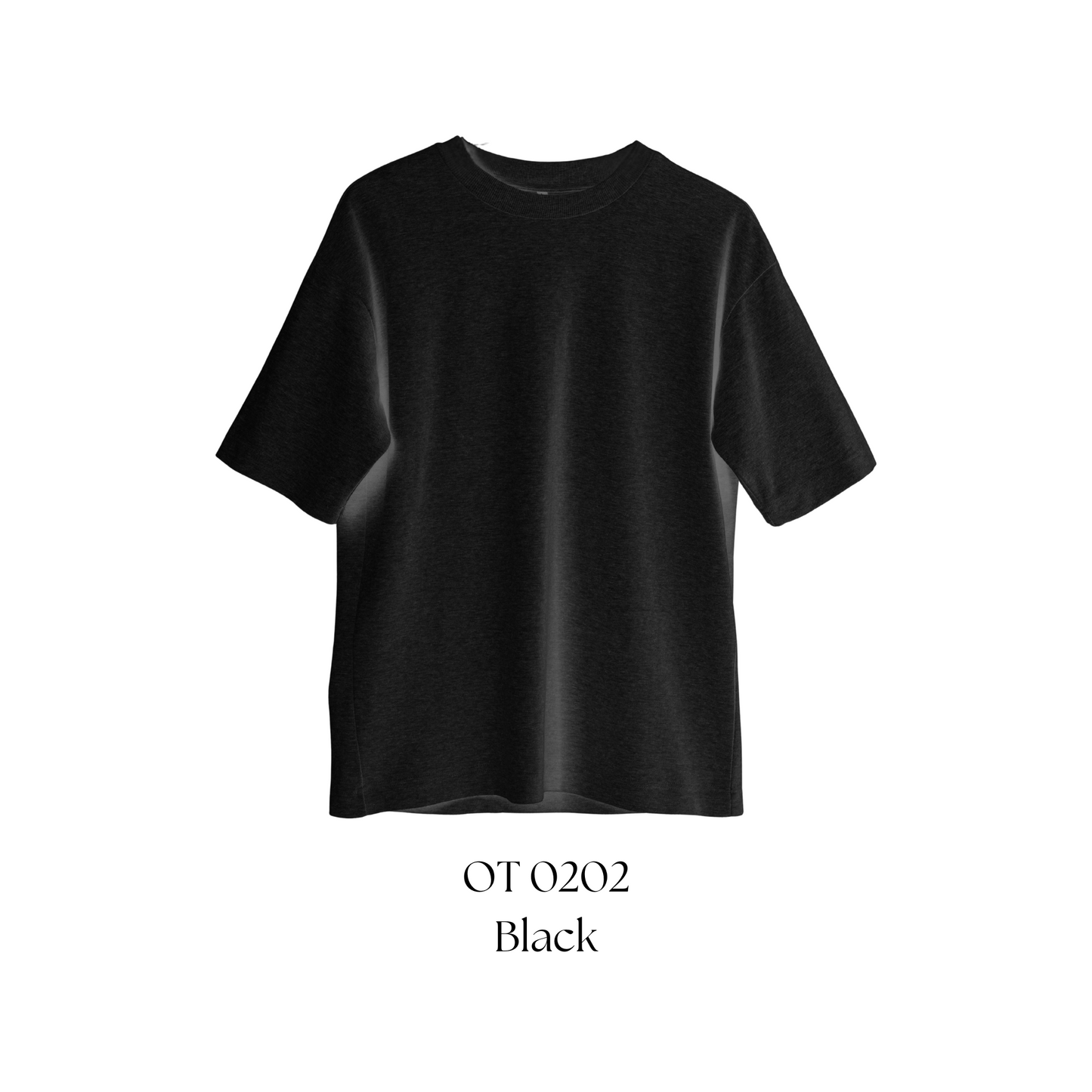 Oversized T-Shirt - Premium Cotton | Unisex | 260gsm | OT0202 | Black
