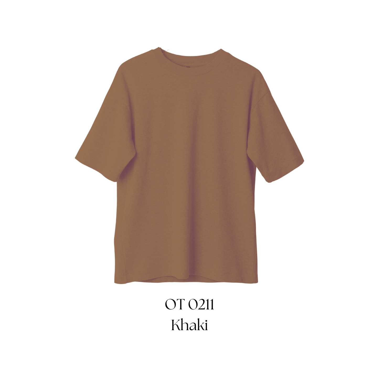 Oversized T-Shirt - Premium Cotton | Unisex | 260gsm | OT0211 | Khaki