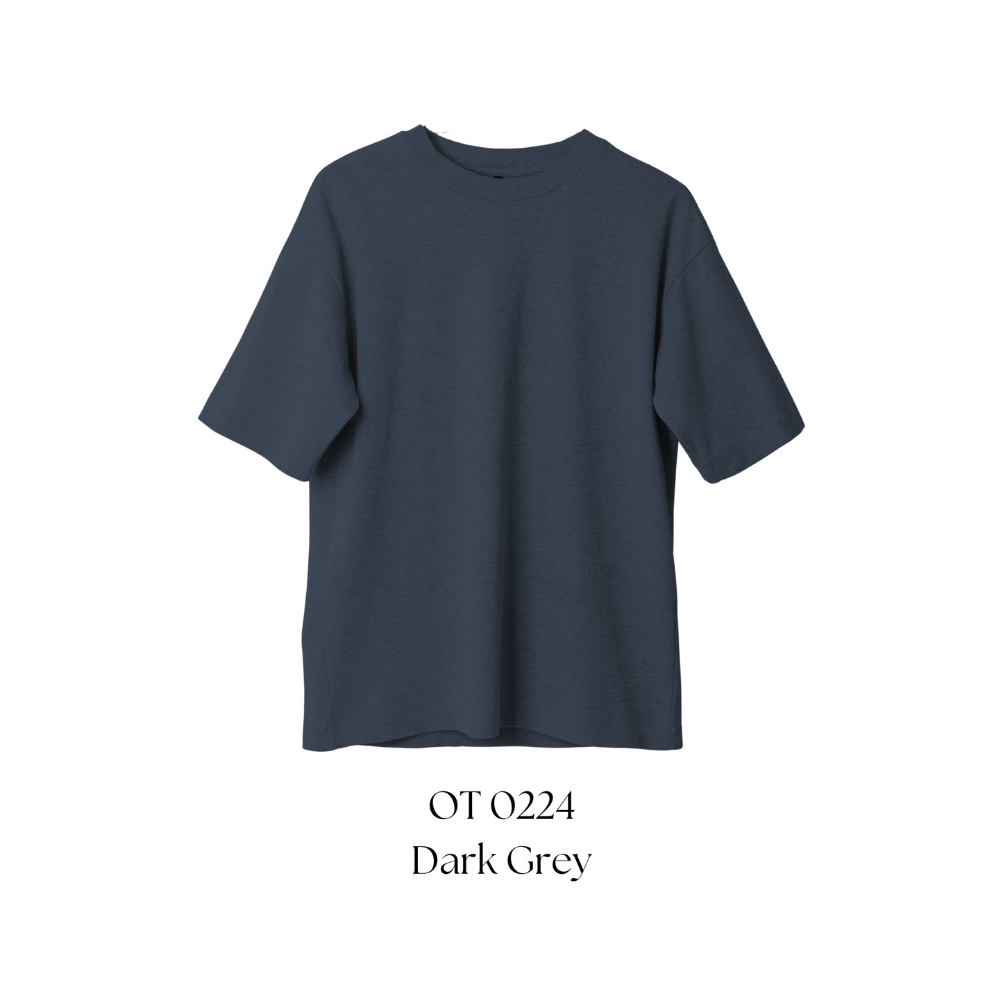 Oversized T-Shirt - Premium Cotton | Unisex | 260gsm | OT0224 | Dark Grey