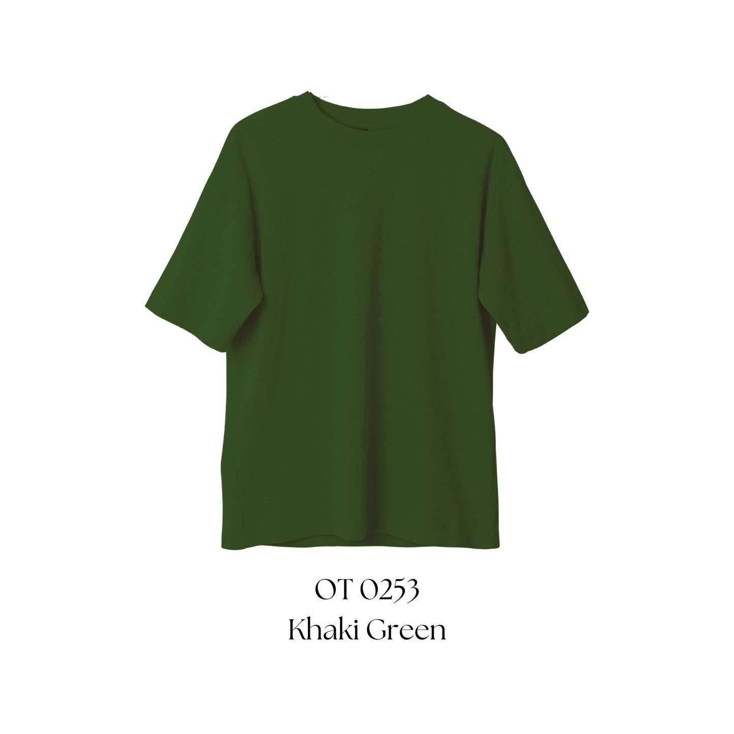 Oversized T-Shirt - Premium Cotton | Unisex | 260gsm | OT0253 | Khaki Green