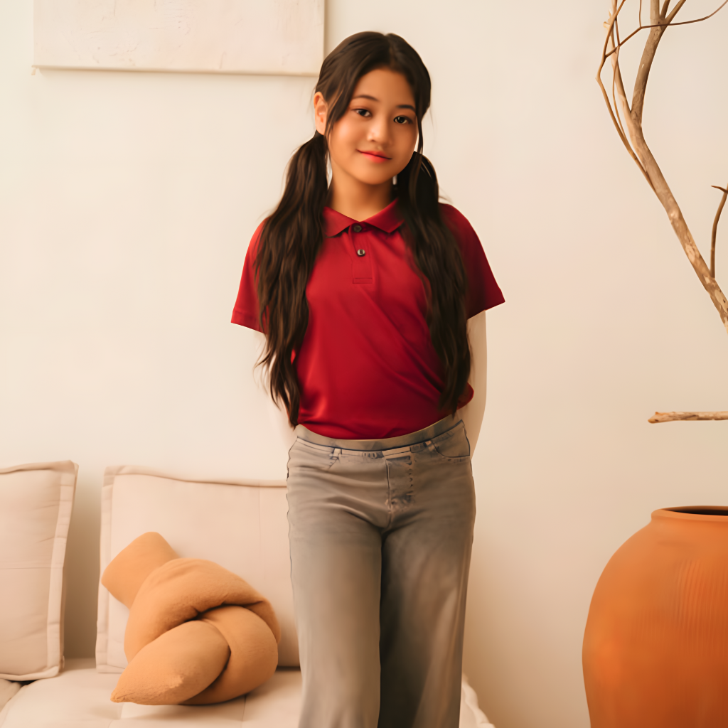 Kid Polo Shirt Quick Dry - Unisex | Artiztee | QDYP63 | UDF25 | Model