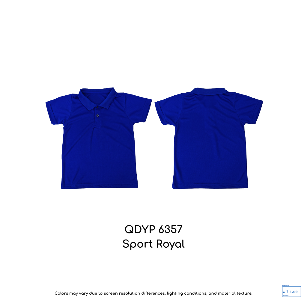 Kid Polo Shirt Quick Dry - Unisex | Sport Royal | QDYP6357 | Artiztee