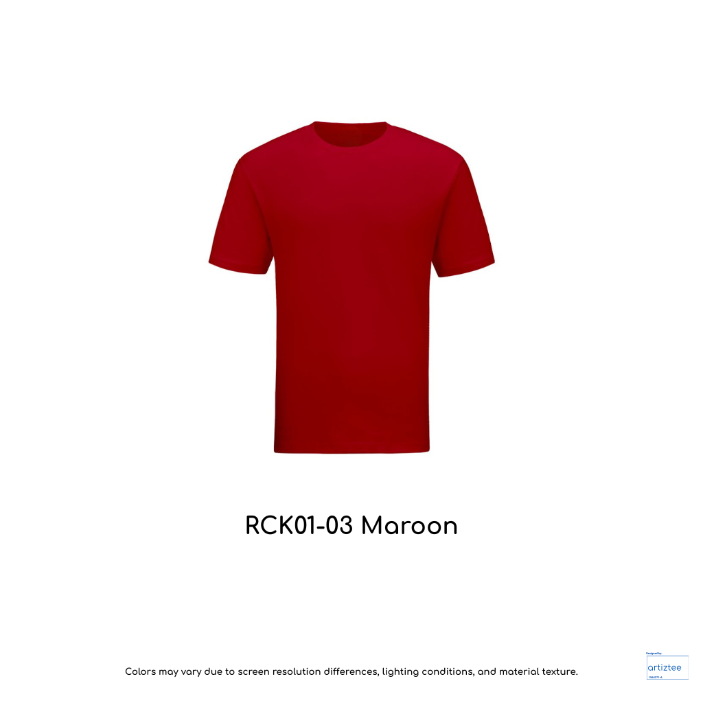 Kid T-Shirt - Combed Cotton RCK01-04 Maroon | Unisex 160gsm | Artiztee