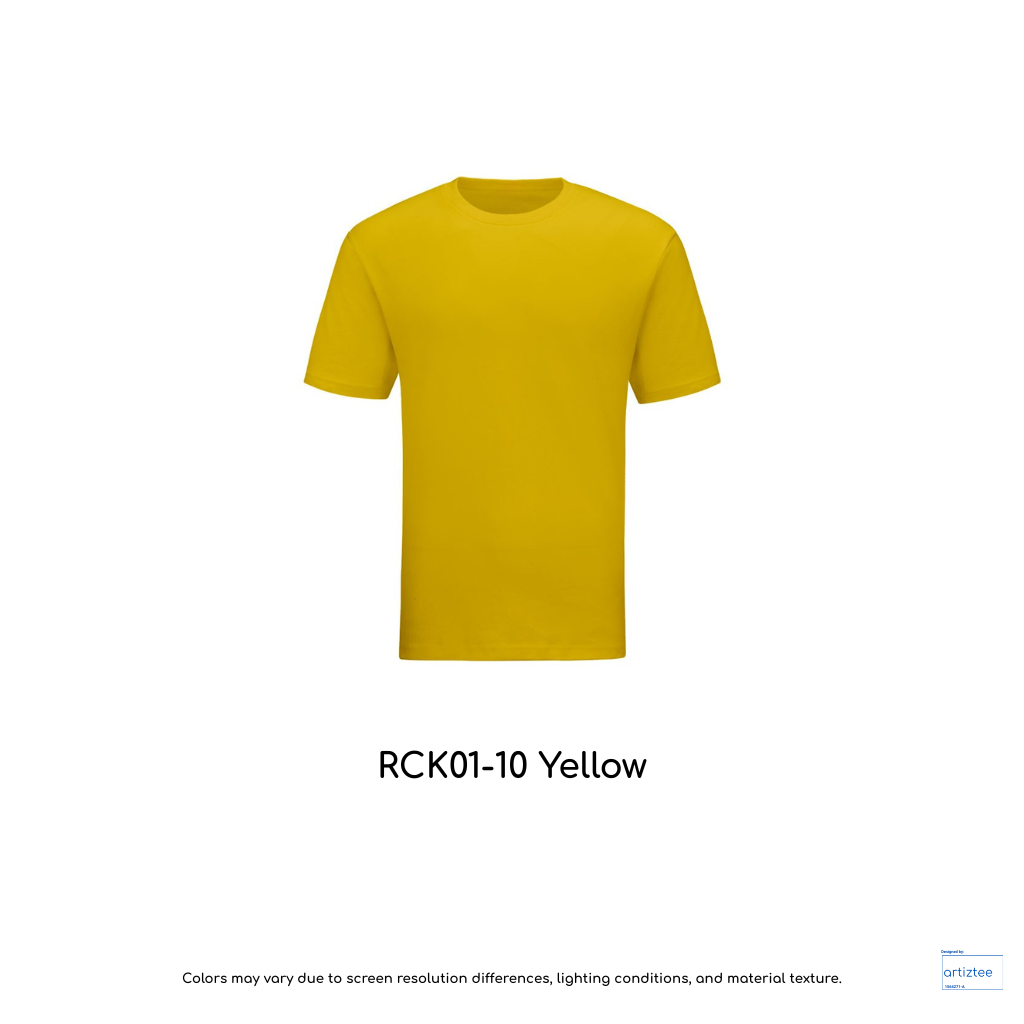 Kid T-Shirt - Combed Cotton RCK01-10 Yellow | Unisex 160gsm | Artiztee