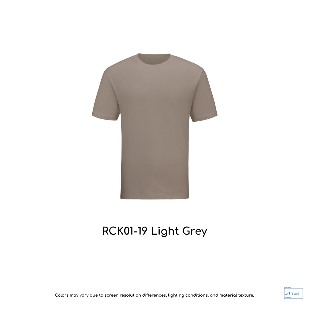 Kid T-Shirt - Combed Cotton RCK01-19 Light Grey | Unisex 160gsm | Artiztee