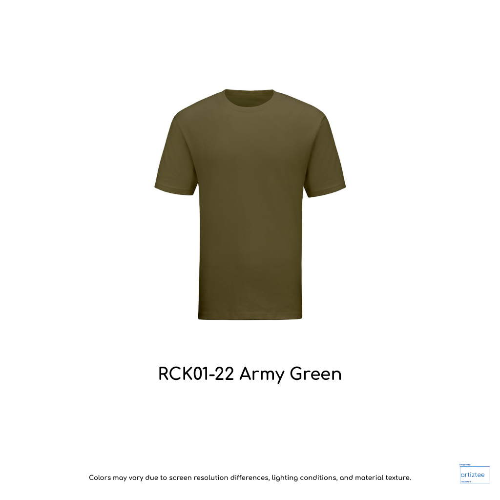 Kid T-Shirt - Combed Cotton RCK01-22 Army Green | Unisex 160gsm | Artiztee
