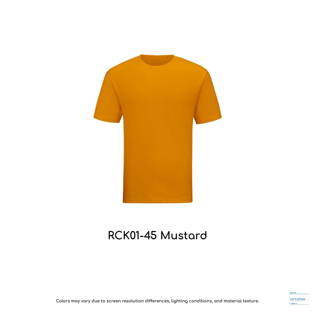 Kid T-Shirt - Combed Cotton RCK01-45 Mustard | Unisex 160gsm | Artiztee