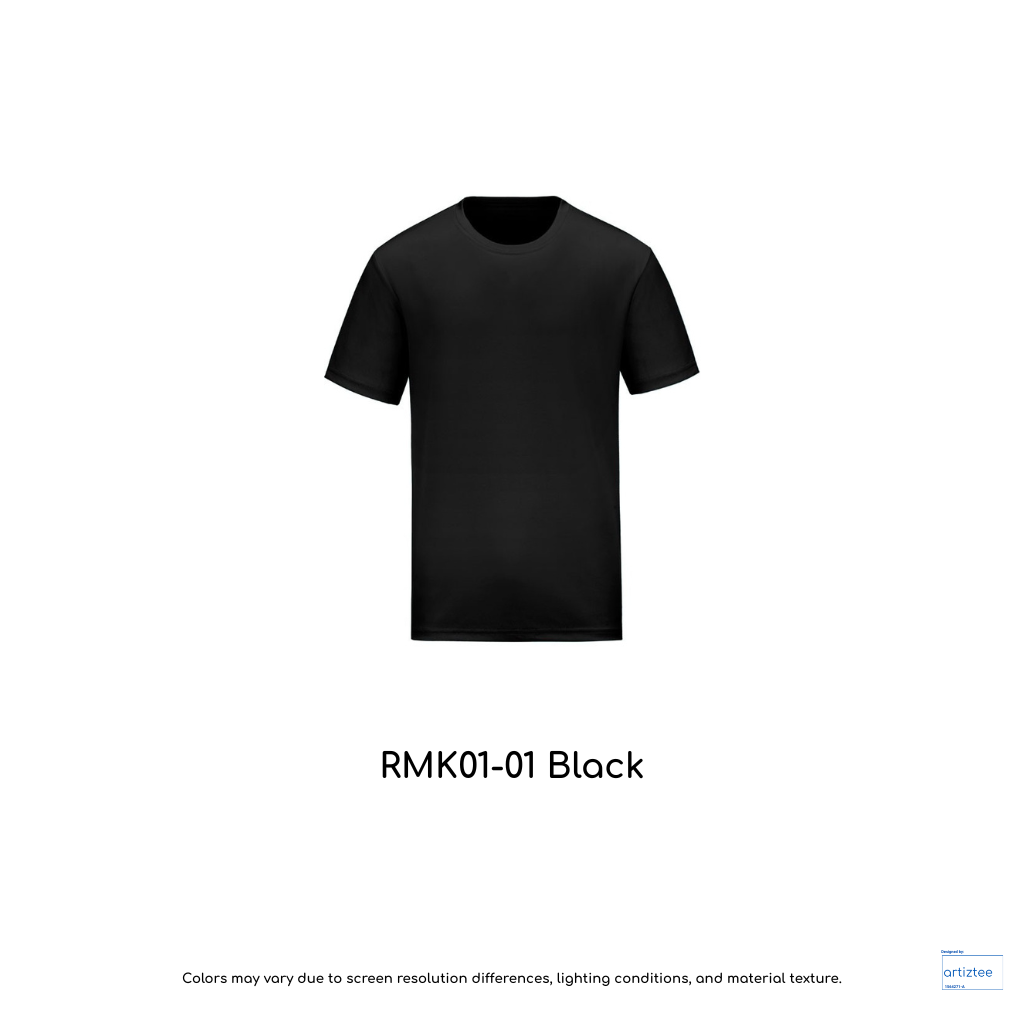 Kid T-Shirt - Microfiber RMK01-01 Black | Unisex 160gsm | Artiztee