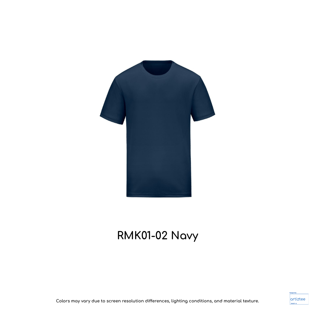 Kid T-Shirt - Microfiber RMK01-02 Navy | Unisex 160gsm | Artiztee