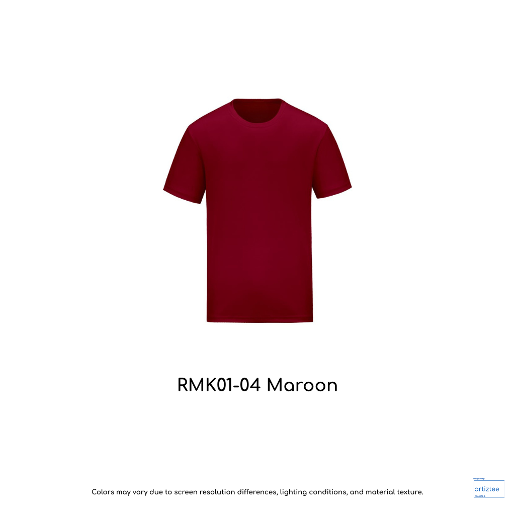 Kid T-Shirt - Microfiber RMK01-04 Maroon | Unisex 160gsm | Artiztee