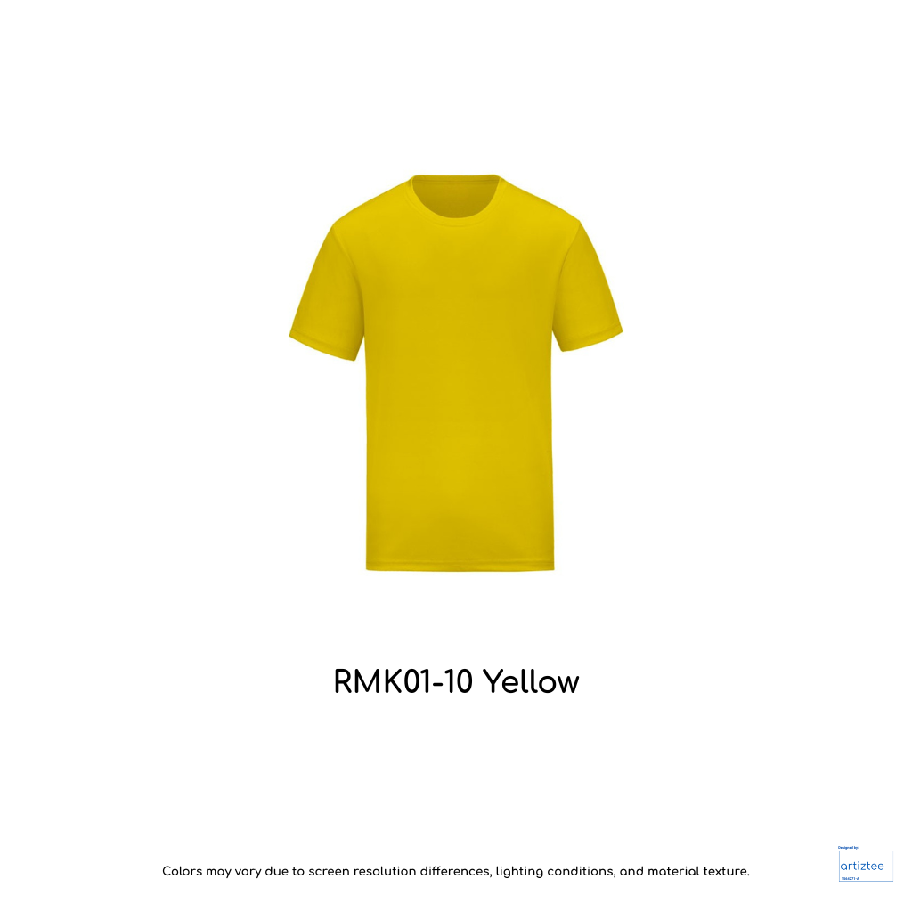 Kid T-Shirt - Microfiber RMK01-10 Yellow | Unisex 160gsm | Artiztee