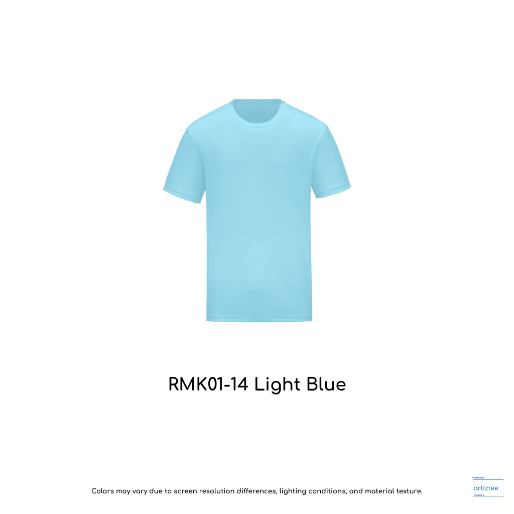 Kid T-Shirt - Microfiber RMK01-14 Light Blue | Unisex 160gsm | Artiztee
