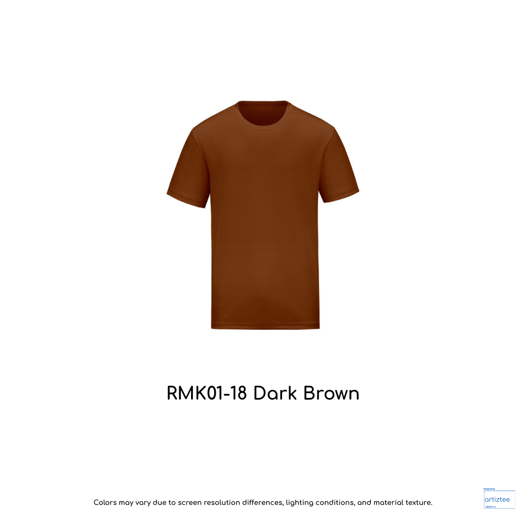 Kid T-Shirt - Microfiber RMK01-18 Dark Brown | Unisex 160gsm | Artiztee
