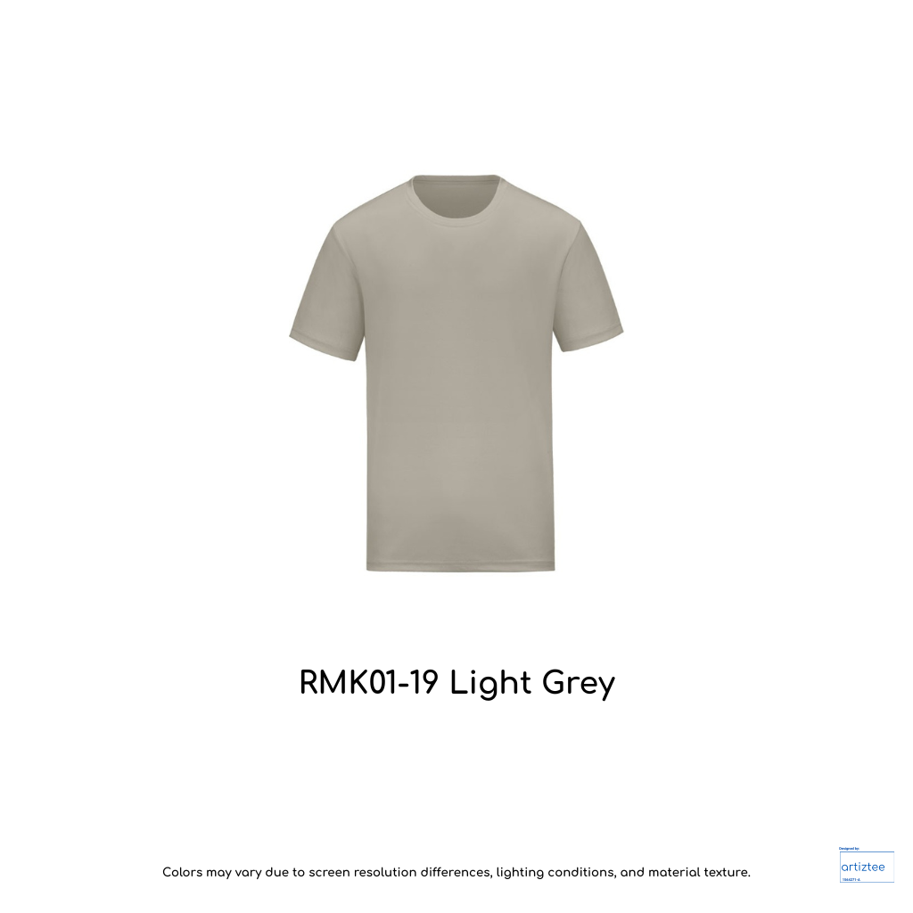 Kid T-Shirt - Microfiber RMK01-19 Light Grey | Unisex 160gsm | Artiztee
