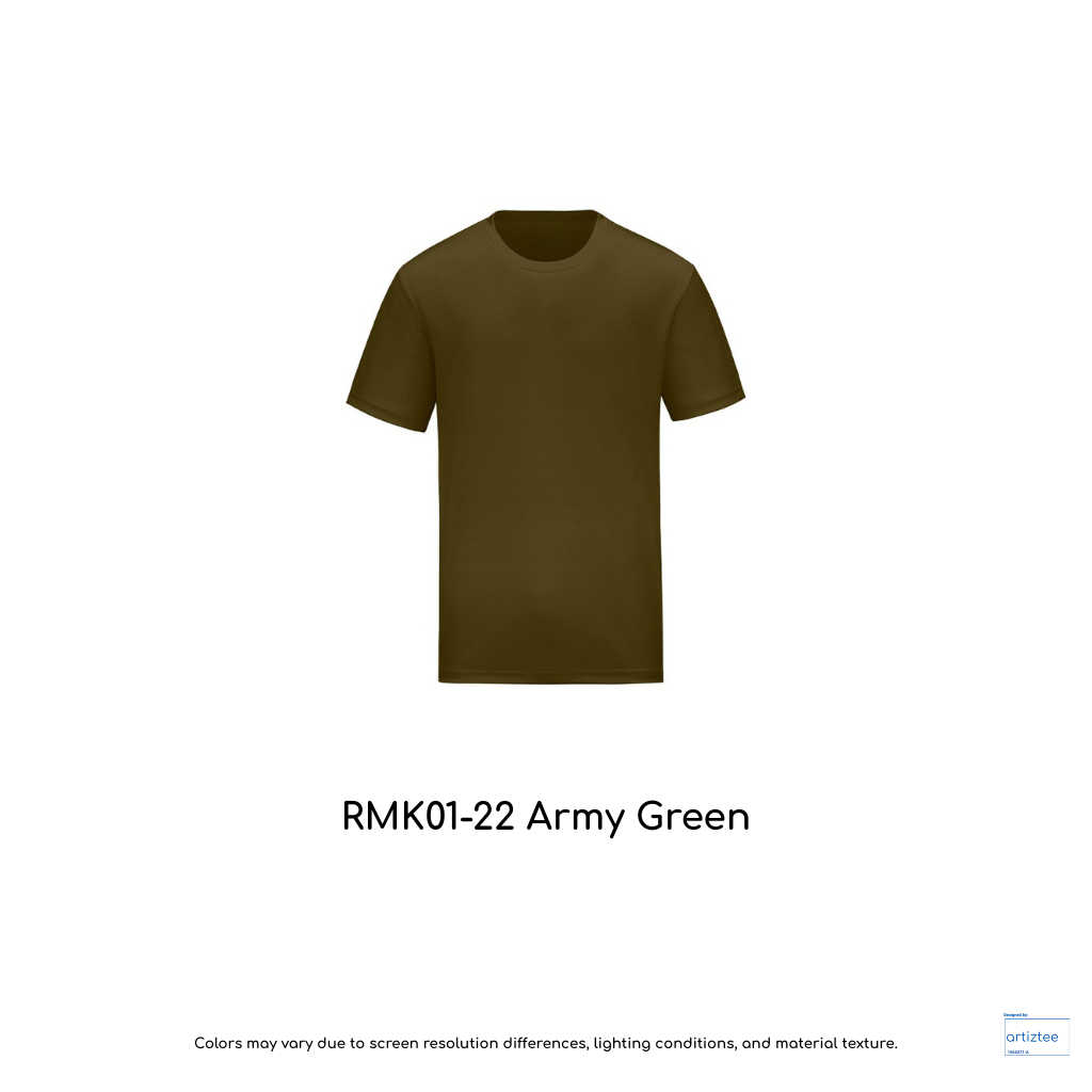 Kid T-Shirt - Microfiber RMK01-22 Army Green | Unisex 160gsm | Artiztee