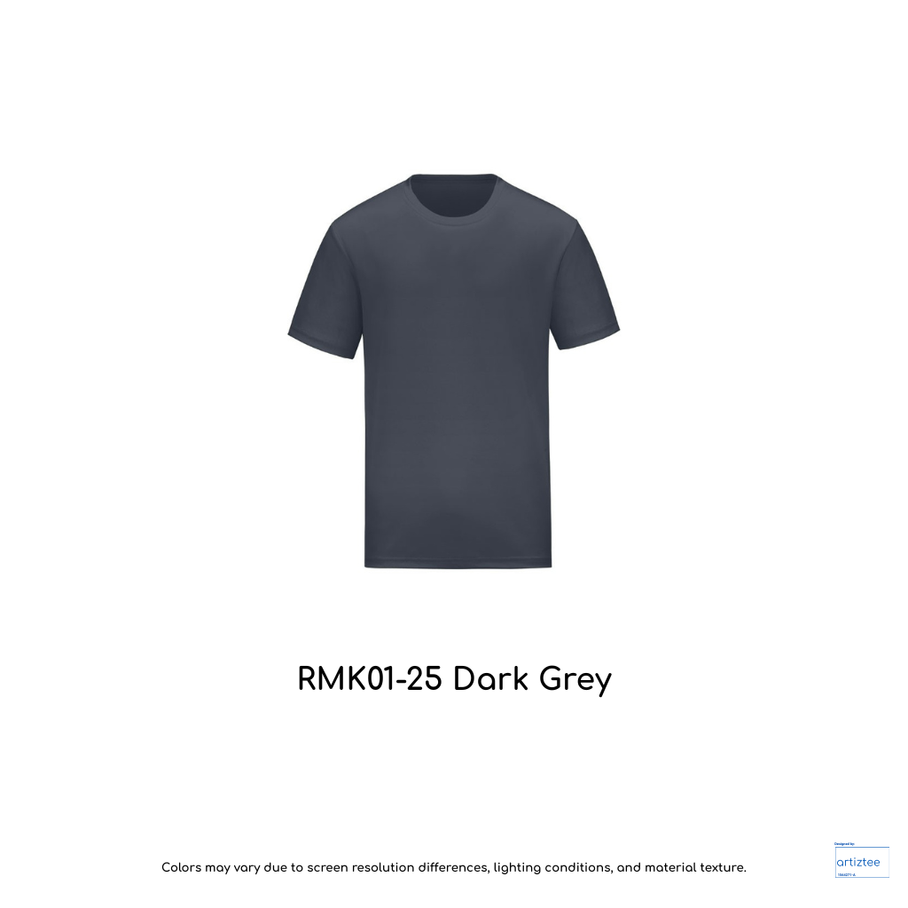 Kid T-Shirt - Microfiber RMK01-25 Dark Grey | Unisex 160gsm | Artiztee