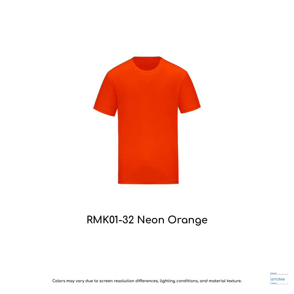Kid T-Shirt - Microfiber RMK01-32 Neon Orange | Unisex 160gsm | Artiztee