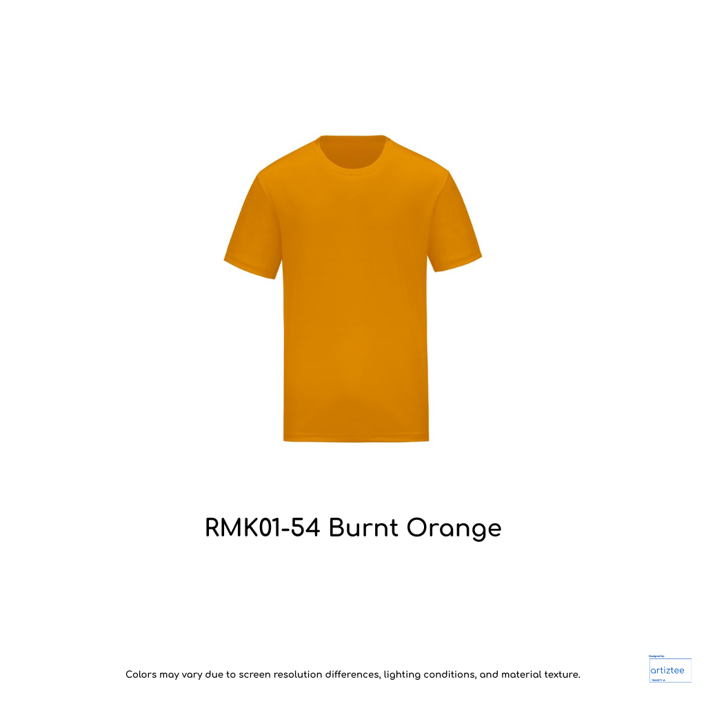 Kid T-Shirt - Microfiber RMK01-54 Burnt Orange | Unisex 160gsm | Artiztee