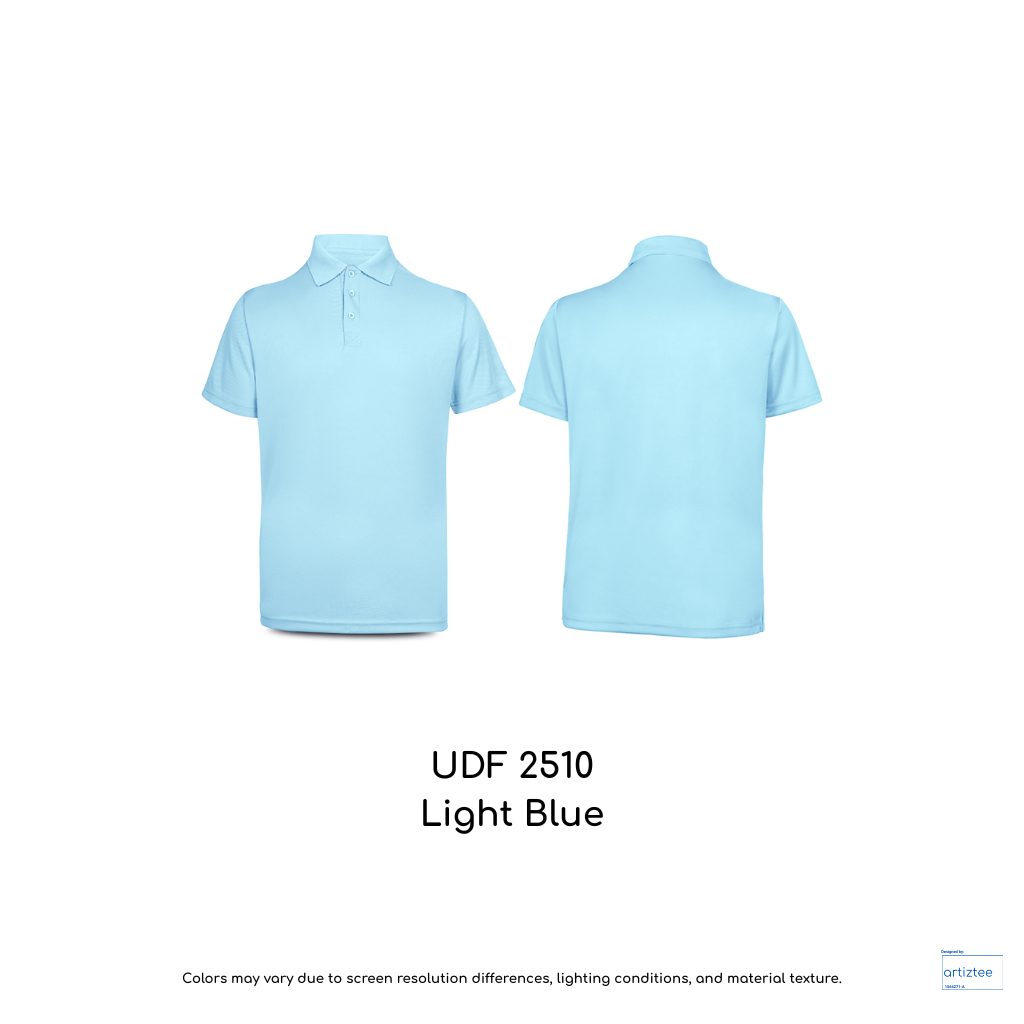 Kid Polo Shirt Quick Dry - Unisex | Light Blue | UDF2510 | Artiztee