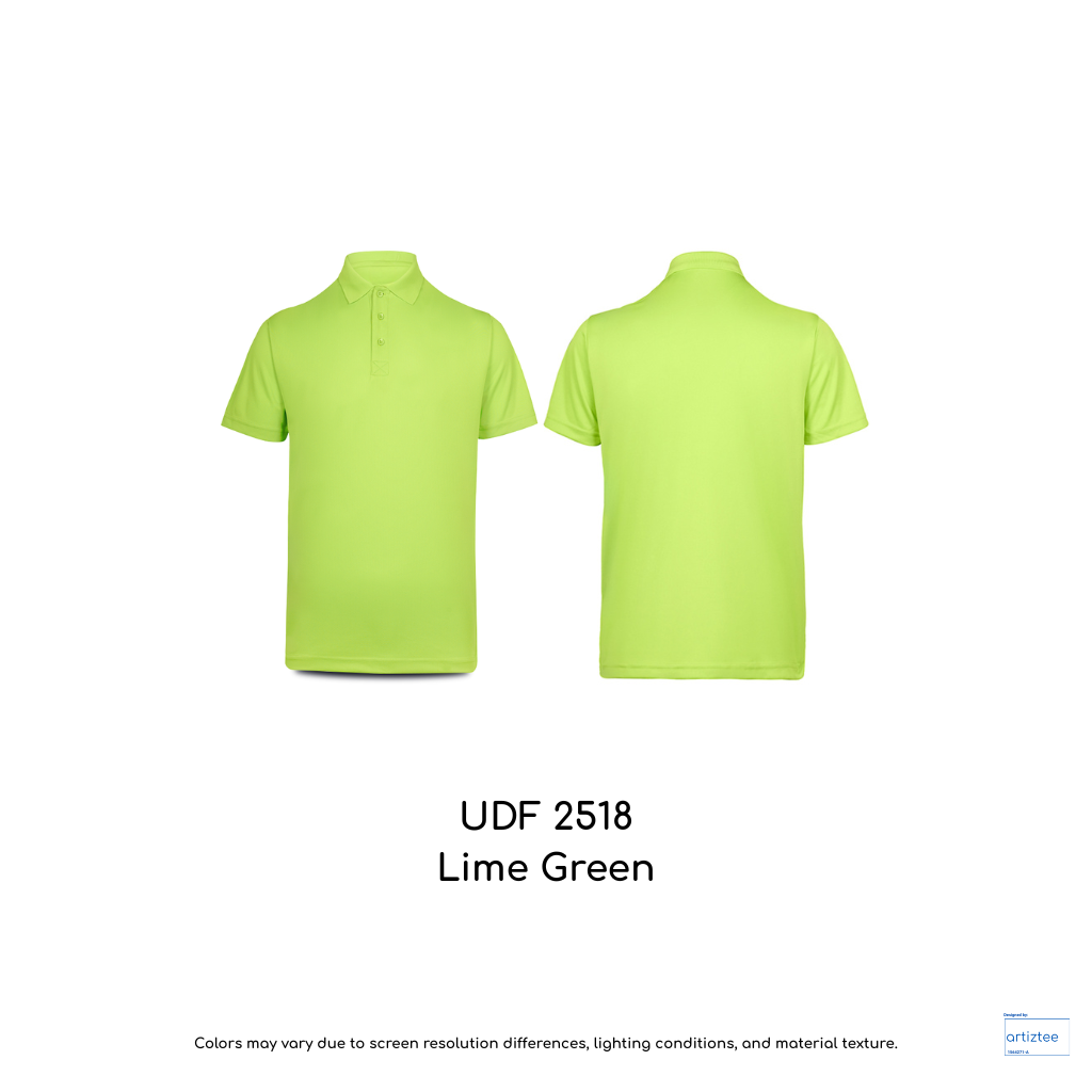 Kid Polo Shirt Quick Dry - Unisex | Lime Green | UDF2518 | Artiztee