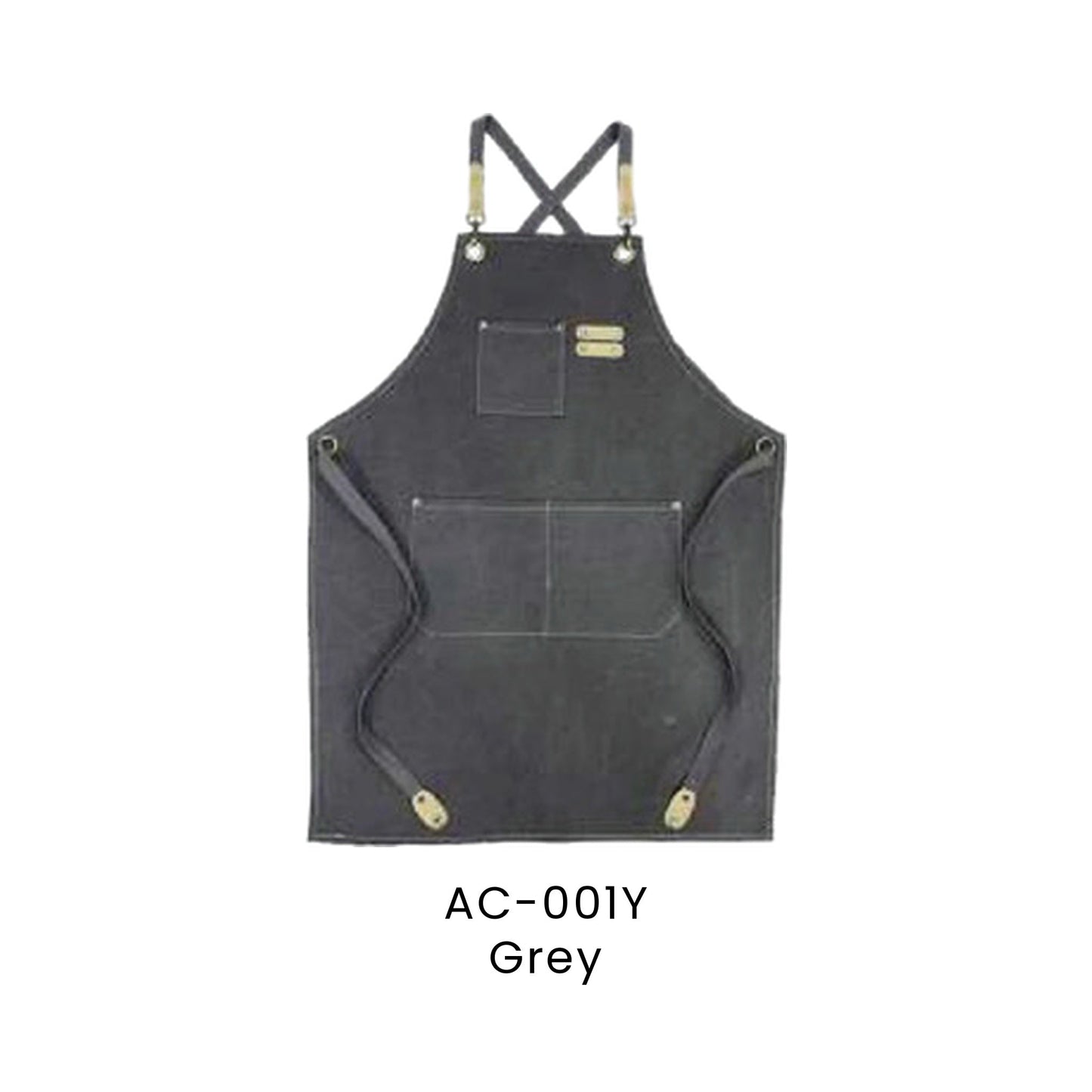 Apron - Canvas | AC-001 | Grey | AC-001Y | Artiztee