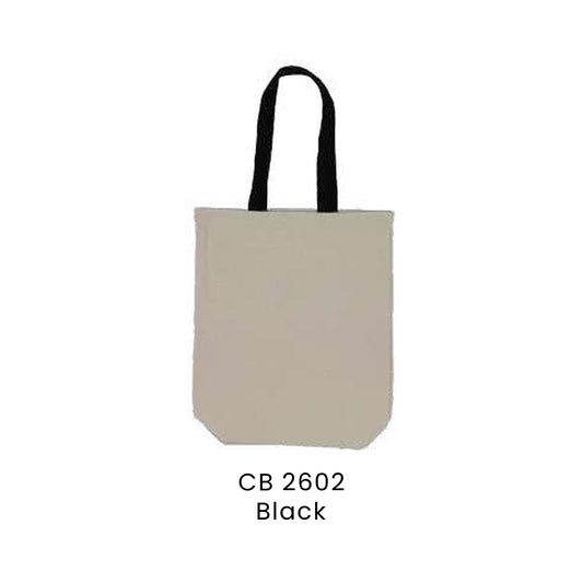 Canvas Bags - 12oz Cotton Canvas Tote Bag (portrait) | CB26 | Black | CB2602 | Artiztee