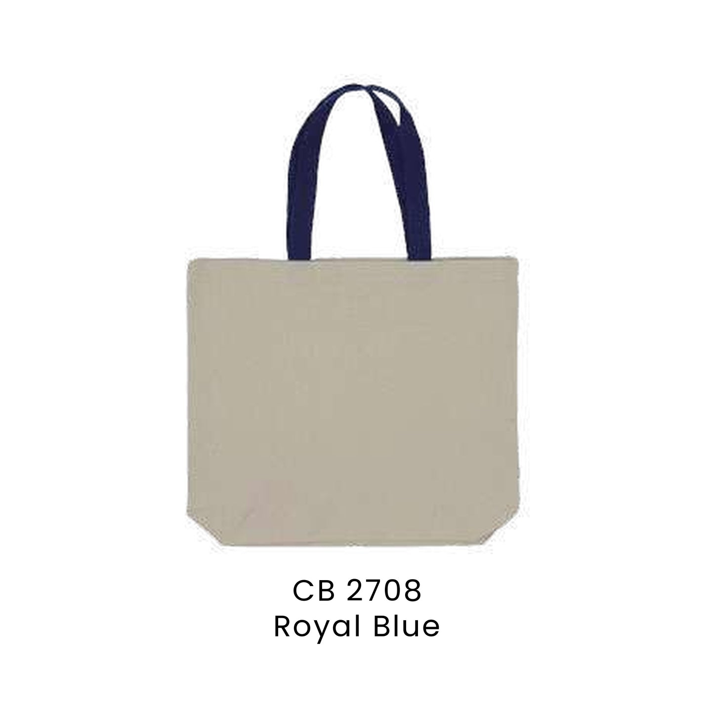 Canvas Bags - 12oz Cotton Canvas Tote Bag (landscape) | CB27 | Royal Blue | CB2708 | Artiztee